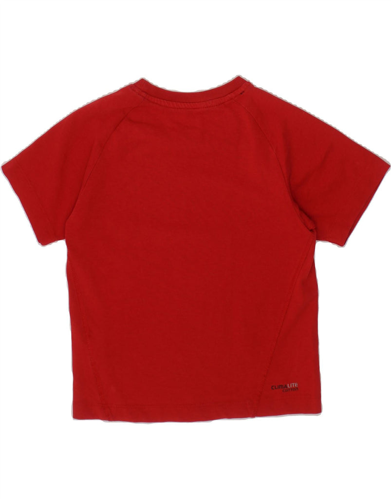 ADIDAS Boys Graphic T-Shirt Top 4-5 Years Red Cotton Vintage Adidas and Second-Hand Adidas from Messina Hembry 