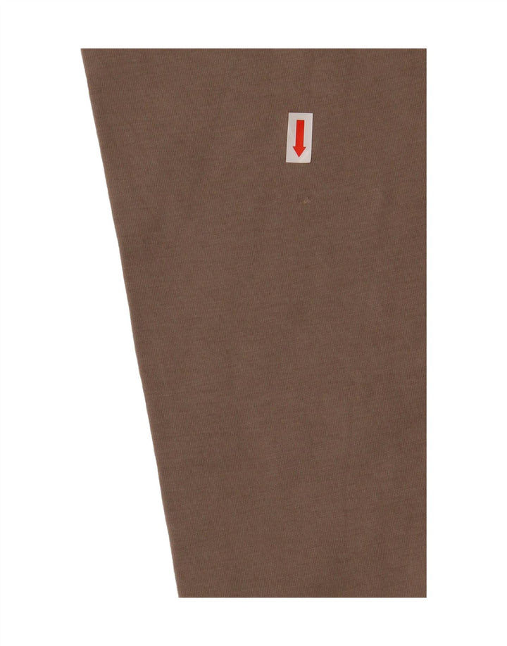 HUGO BOSS Mens Sweatshirt Jumper XL Brown Colourblock Cotton Vintage Hugo Boss and Second-Hand Hugo Boss from Messina Hembry 