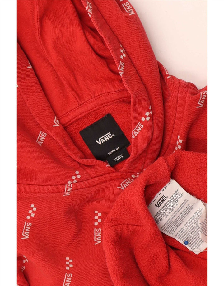 Vans Boys Graphic Hoodie Jumper 10-11 Years Medium Red Cotton