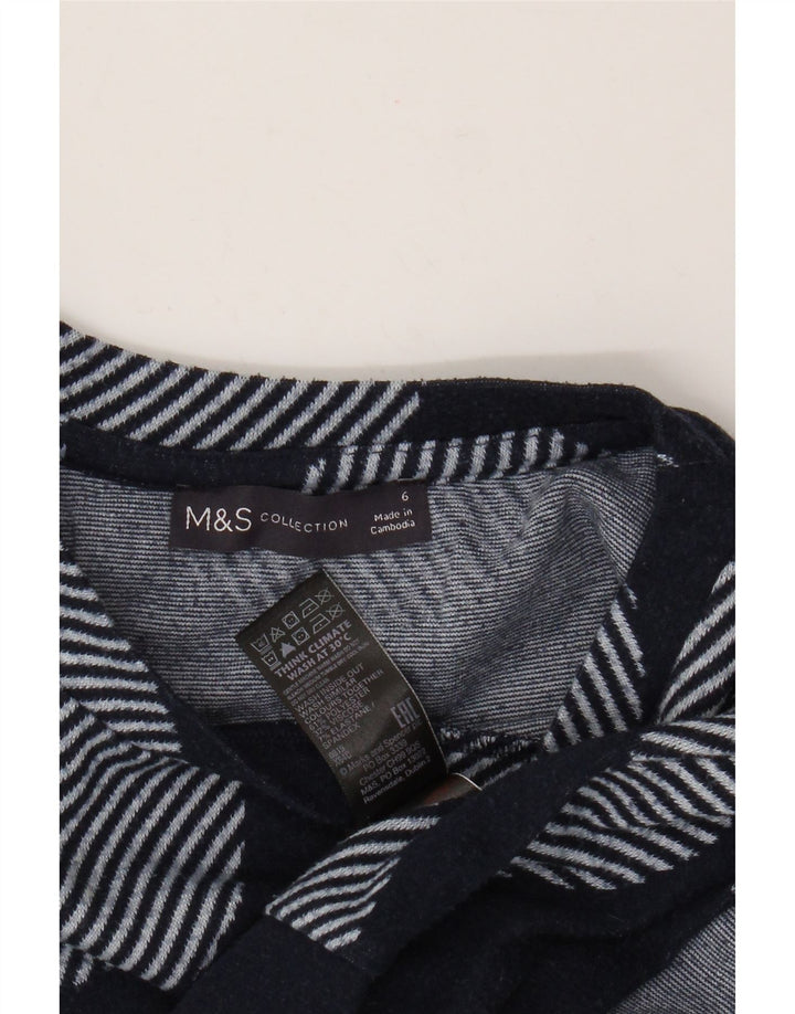 MARKS & SPENCER Womens Crew Neck Jumper Sweater UK 6 Small Navy Blue
