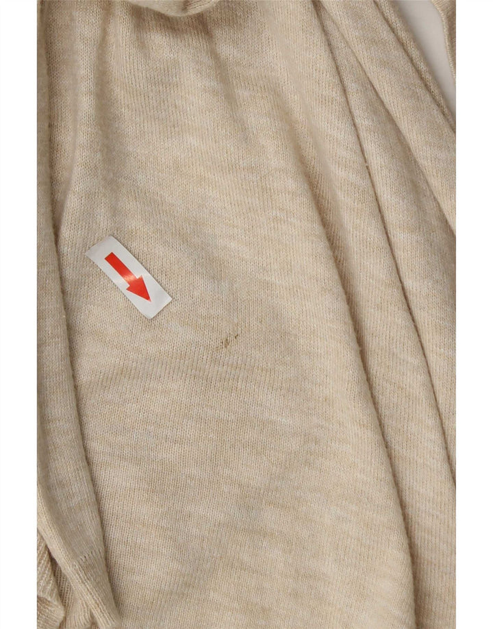 Fat Face Womens Longline Open Cardigan Sweater UK 14 Medium Beige Flecked
