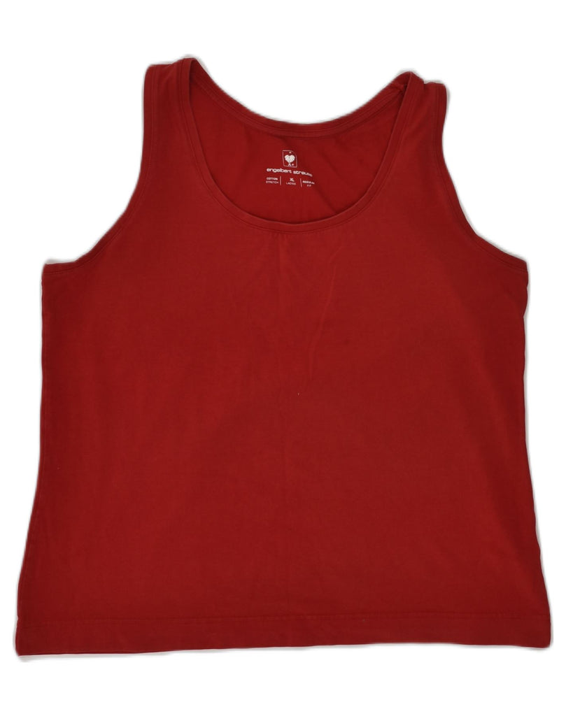 ENGELBERT STRAUSS Womens Regular Fit Vest Top UK 18 XL Red Cotton | Vintage Engelbert Strauss | Thrift | Second-Hand Engelbert Strauss | Used Clothing | Messina Hembry 