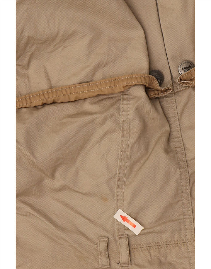 KHUJO Womens Trench Coat UK 10 Small Beige Cotton