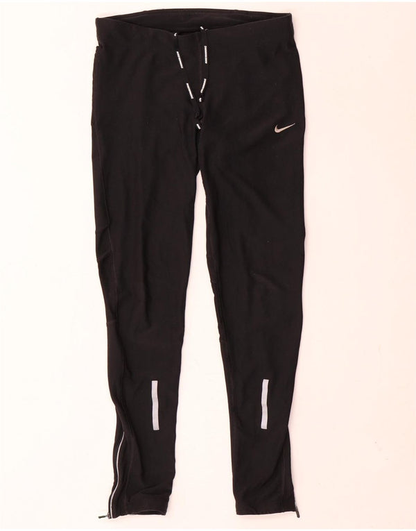 Nike Womens Dri Fit Leggings UK 14 Medium  Black Polyester