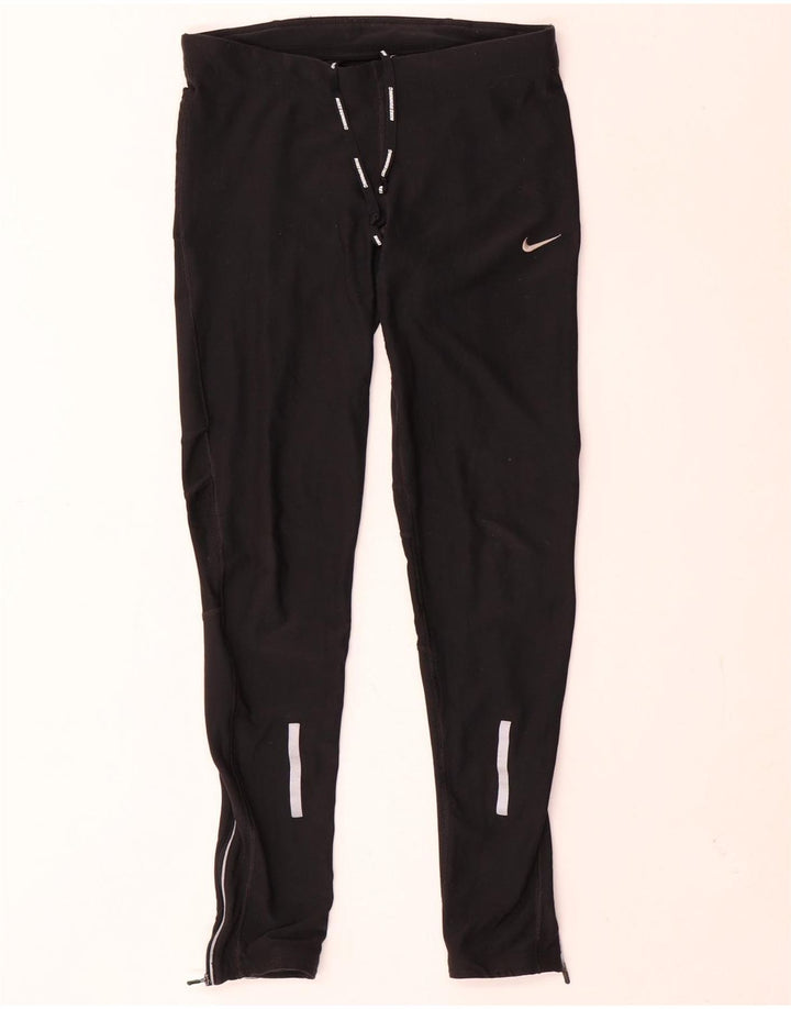 Nike Womens Dri Fit Leggings UK 14 Medium  Black Polyester