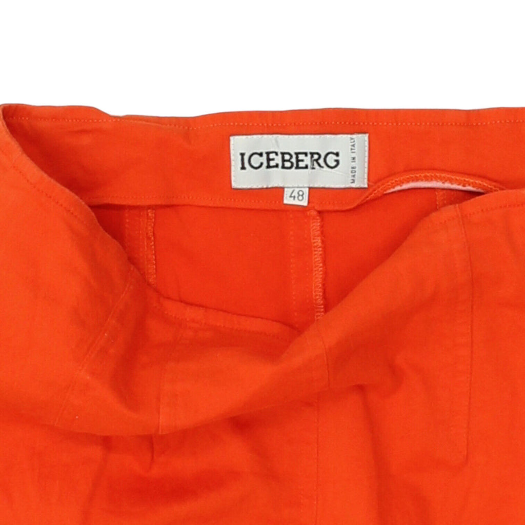 Iceberg Womens Orange Short Straight Cotton Skirt | Vintage High End Designer | Vintage Messina Hembry | Thrift | Second-Hand Messina Hembry | Used Clothing | Messina Hembry 
