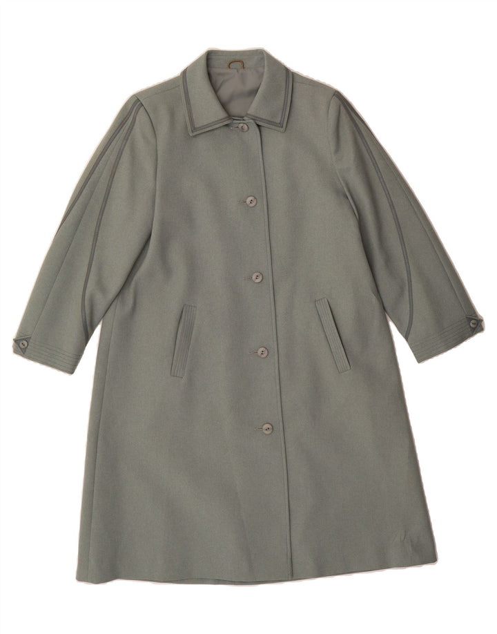 DANNIMAC Womens Overcoat UK 12 Medium Grey Polyester Vintage Dannimac and Second-Hand Dannimac from Messina Hembry 