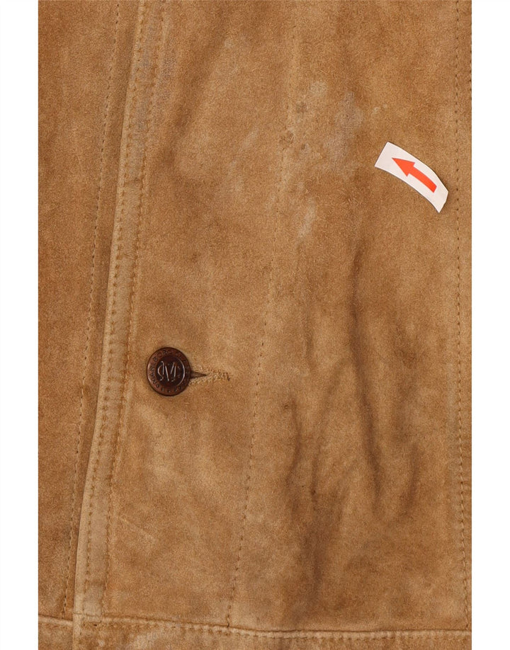 Marlboro Classics Mens Suede Jacket UK 40 Large Beige Leather