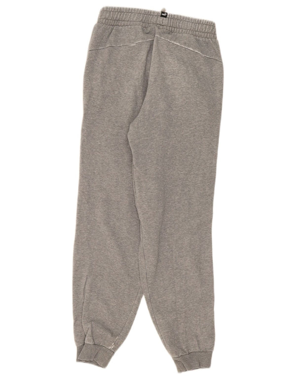 Puma Boys Tracksuit Trousers Joggers 13-14 Years Grey Flecked Cotton