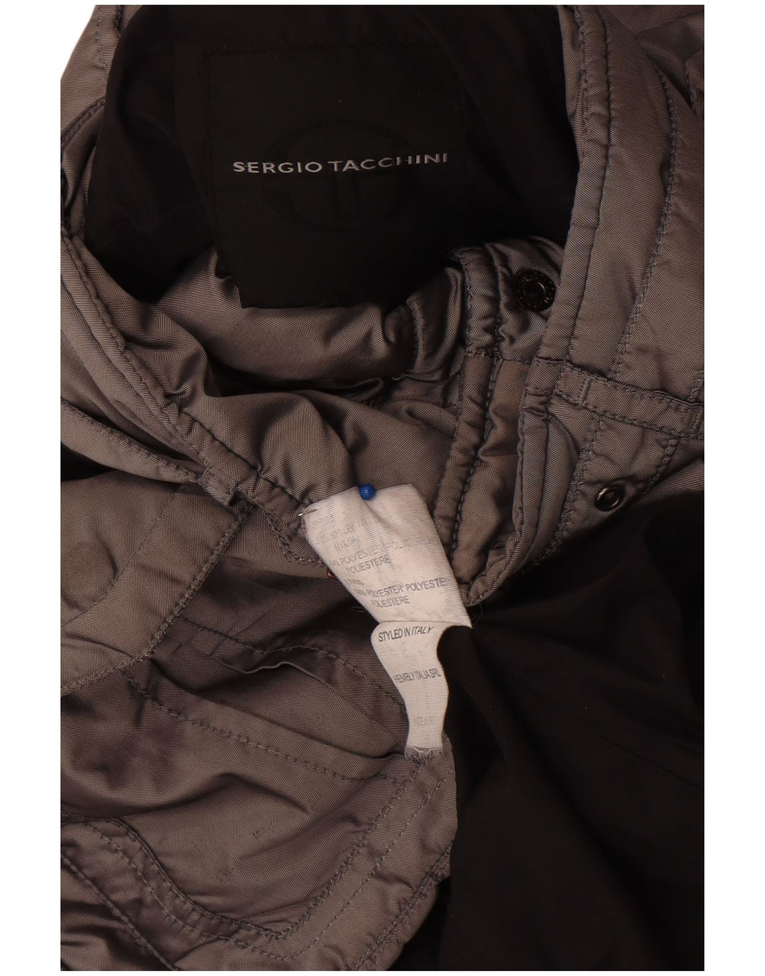Sergio Tacchini Womens Military Jacket UK 8 Small Grey Nylon