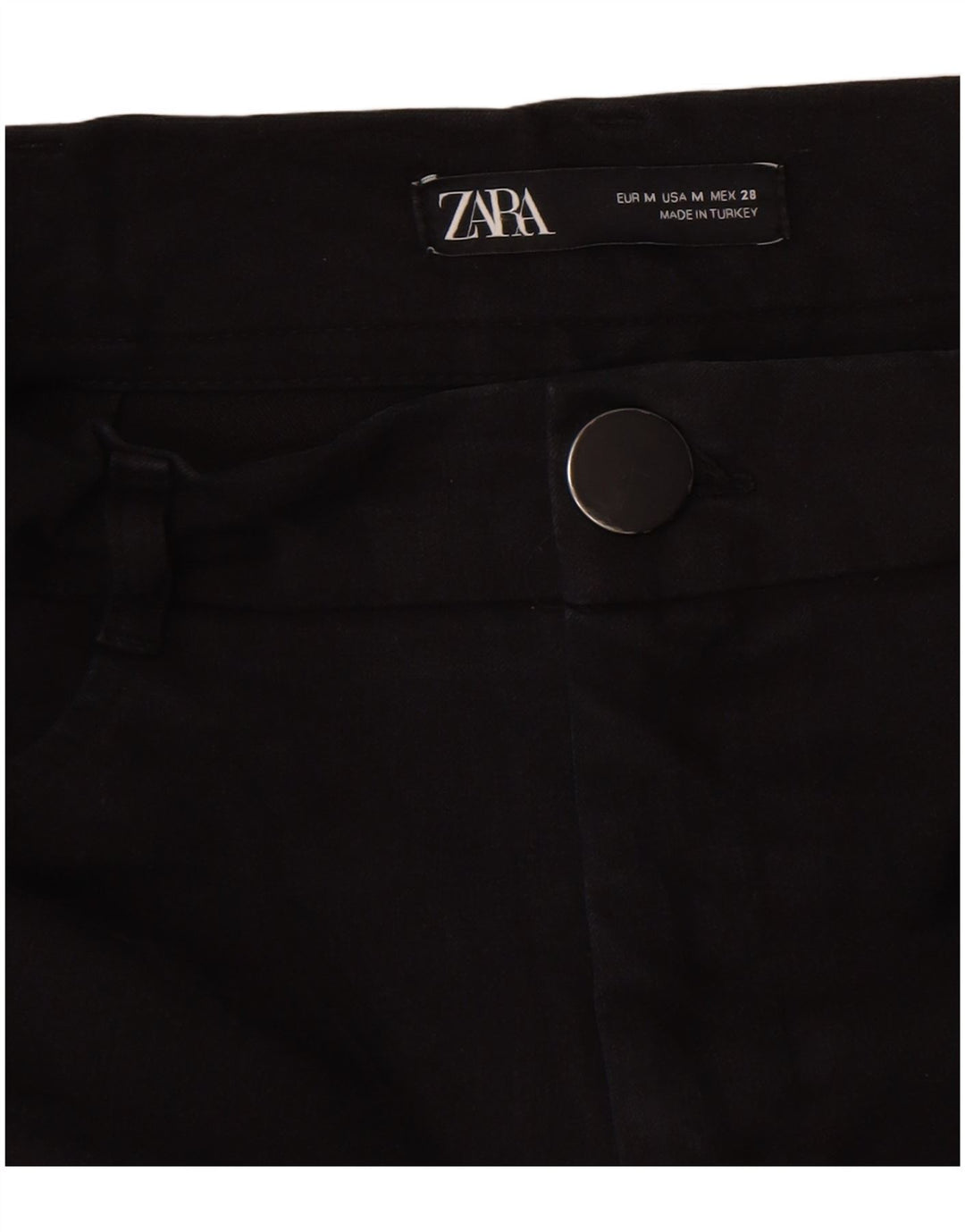 Zara Womens Flare Casual Trousers Medium W28 L32 Black