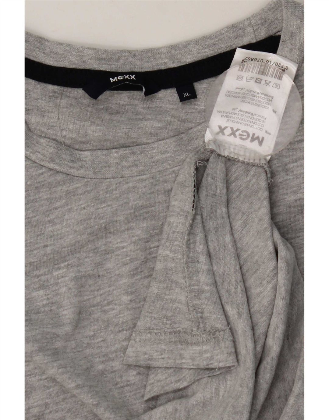 Mexx Mens Regular Fit Top Long Sleeve XL Grey Flecked Cotton