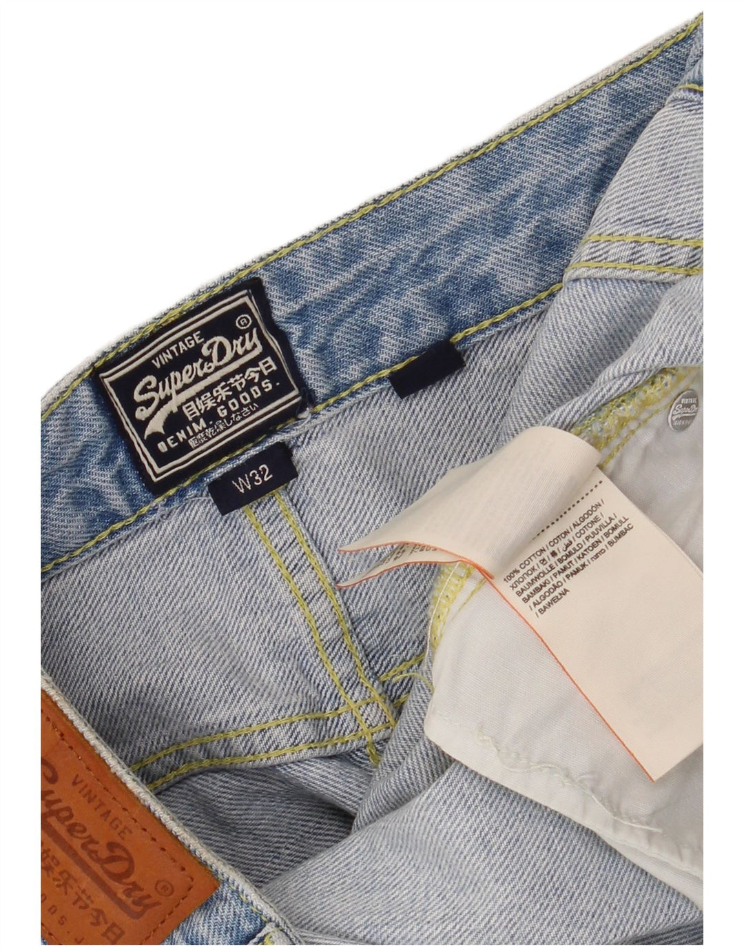 SUPERDRY Womens Low Waist Mini Denim Skirt W32 Large Blue Cotton