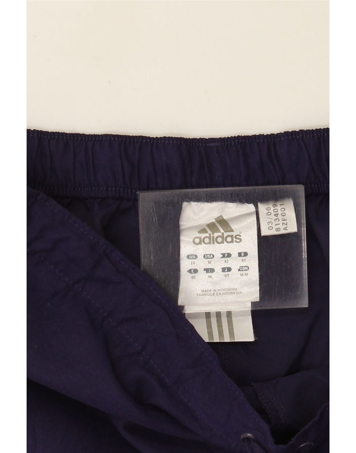 Adidas Womens Capri Tracksuit Trousers UK 14 Medium Purple Polyester