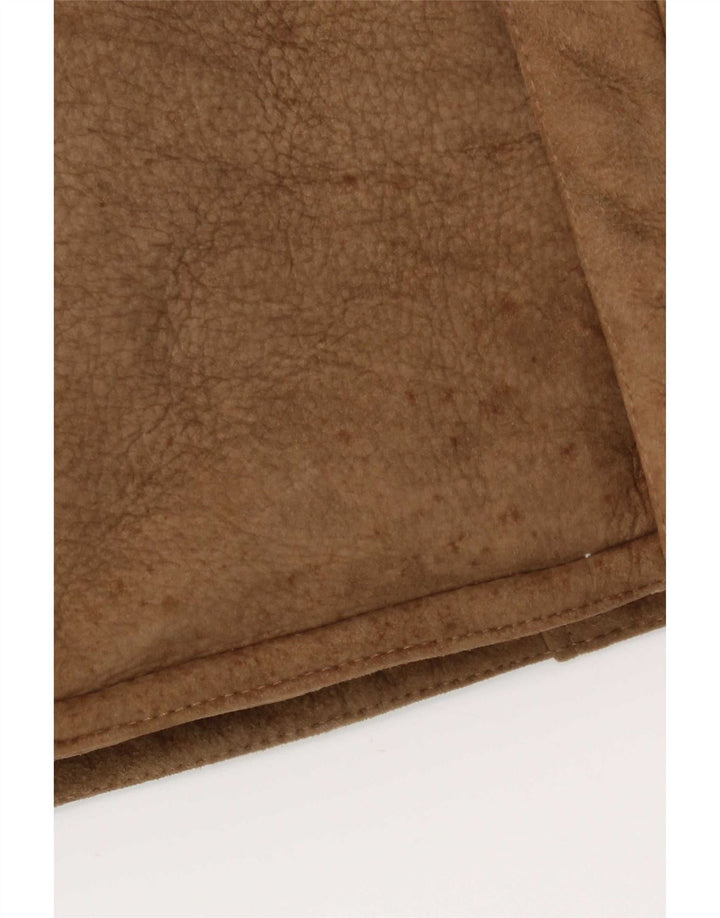 Vintage Mens Shearling Jacket IT 50 Large Brown