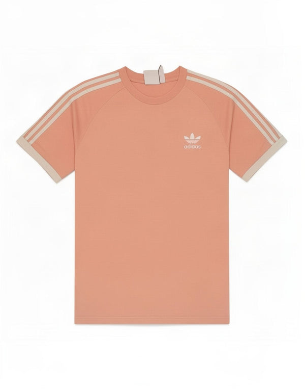 Adidas Mens T-Shirt Top Small Pink Colourblock Cotton