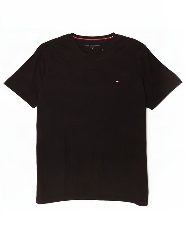 Tommy Hilfiger Mens T-Shirt Top Medium Black Cotton