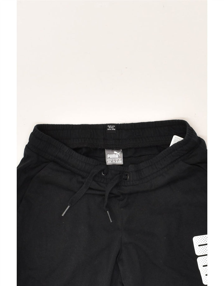 PUMA Boys Graphic Sport Shorts 9-10 Years Medium Black Cotton | Vintage Puma | Thrift | Second-Hand Puma | Used Clothing | Messina Hembry 
