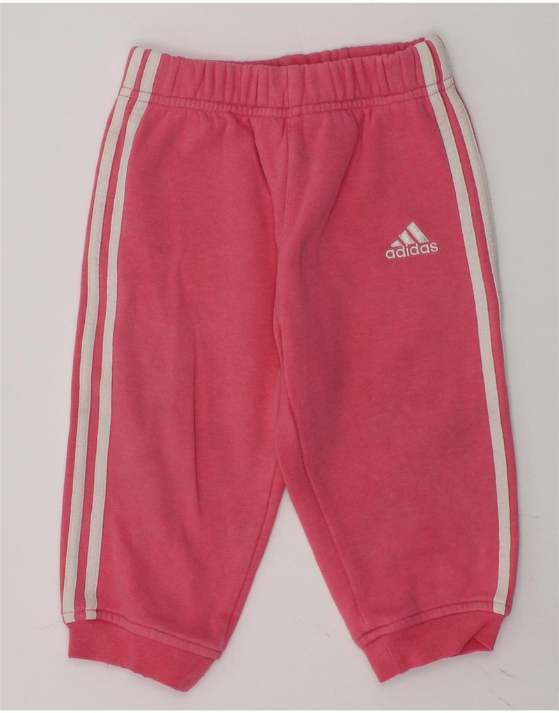 ADIDAS Baby Girls Joggers Trousers 9-12 Months Pink Cotton | Vintage Adidas | Thrift | Second-Hand Adidas | Used Clothing | Messina Hembry 