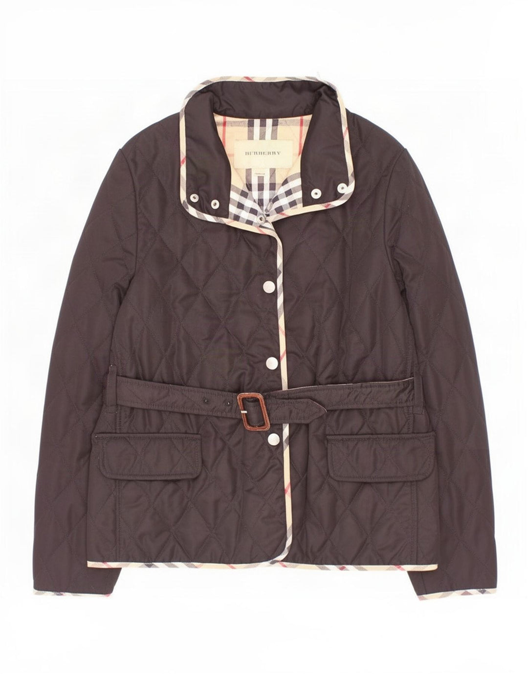 Burberry Girls Quilted Jacket 11-12 Years Black Polyester