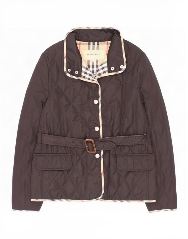 Burberry Girls Quilted Jacket 11-12 Years Black Polyester