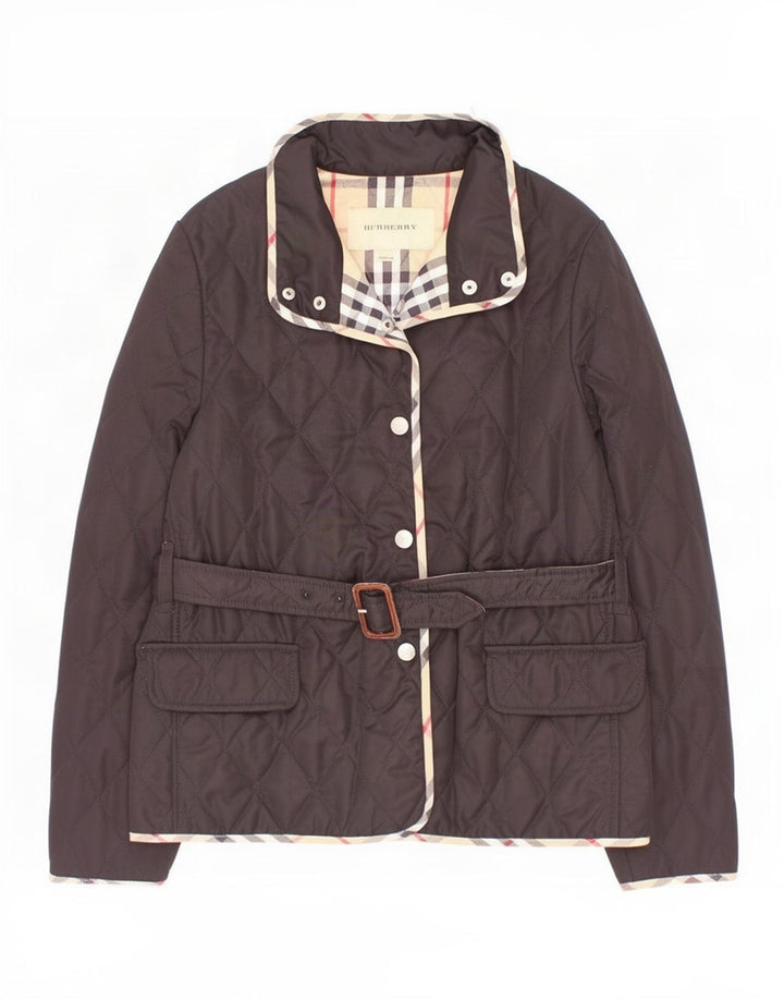 Burberry Girls Quilted Jacket 11-12 Years Black Polyester