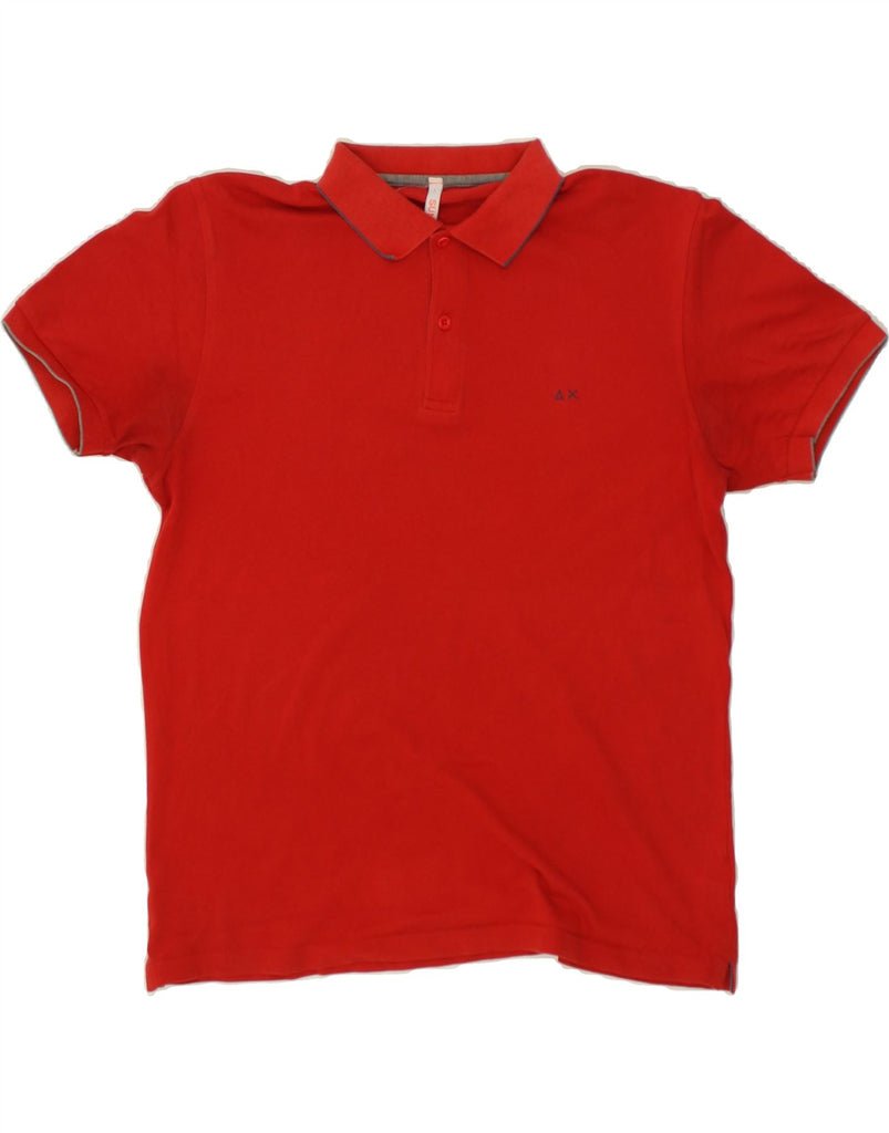 SUN68 Mens Polo Shirt Large Red Cotton | Vintage Sun68 | Thrift | Second-Hand Sun68 | Used Clothing | Messina Hembry 