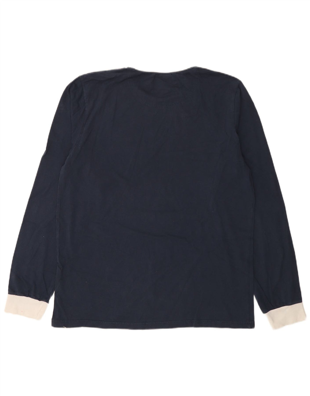 Ellesse Mens Top Long Sleeve Large Navy Blue Cotton