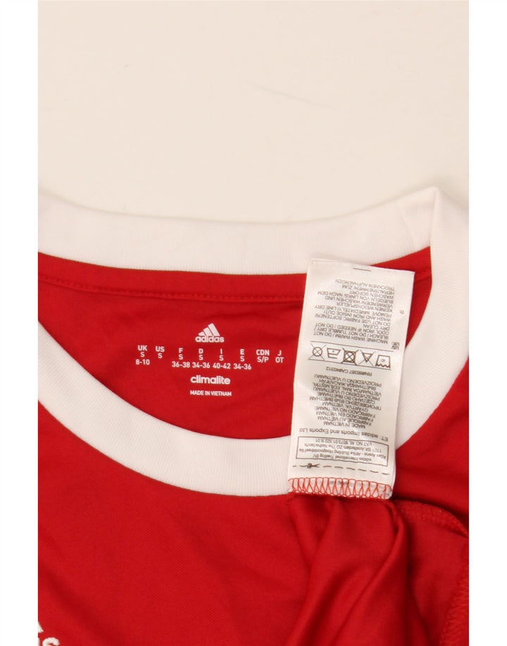 ADIDAS Womens Pie Eaters 2006 Graphic T-Shirt Top UK 8/10 Small Red