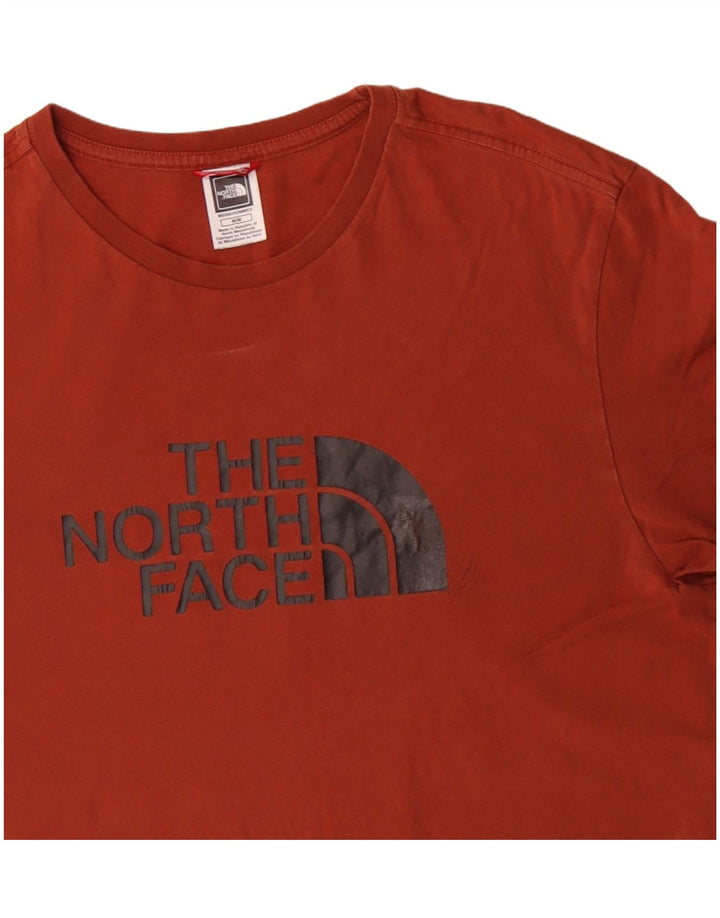 THE NORTH FACE Mens Graphic T-Shirt Top Medium Red Cotton