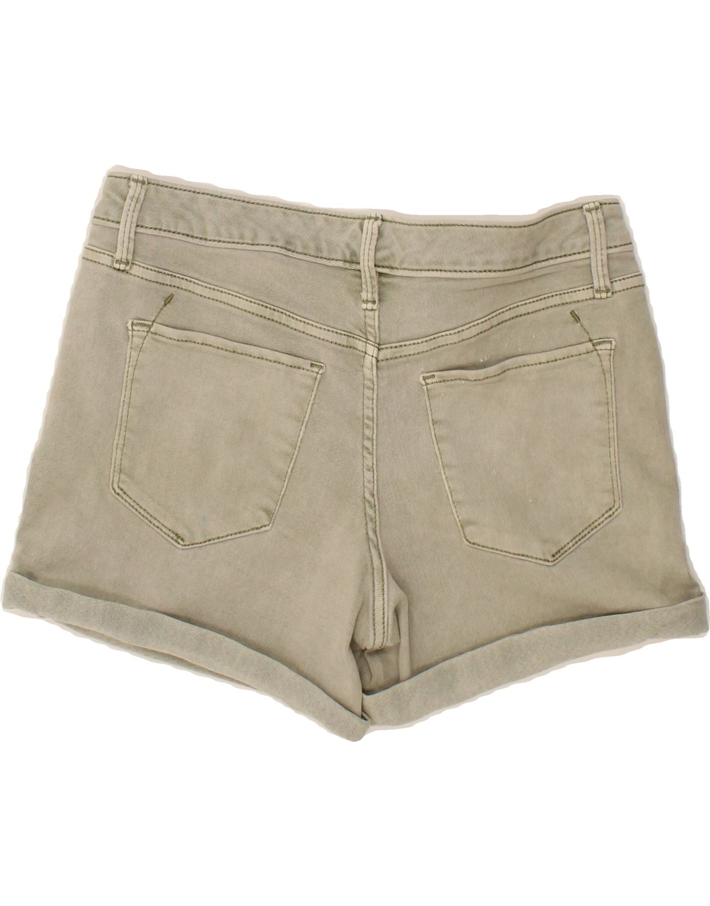 MOSSIMO Womens Mid Rise Denim Shorts W28 Medium Green Cotton Vintage Second Hand Clothing Online Messina Hembry