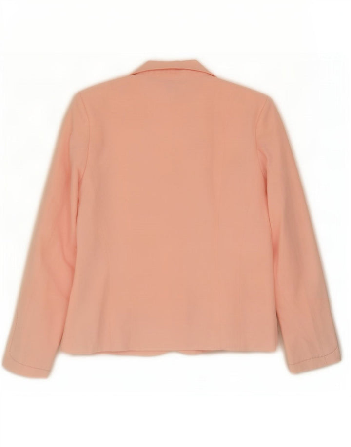 Marks & Spencer Womens 2 Button Blazer Jacket UK 14 Large Pink Lyocell
