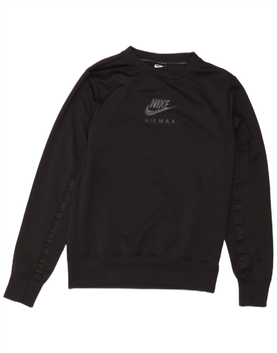 Nike Mens Graphic Sweatshirt Jumper Small Black Polyester