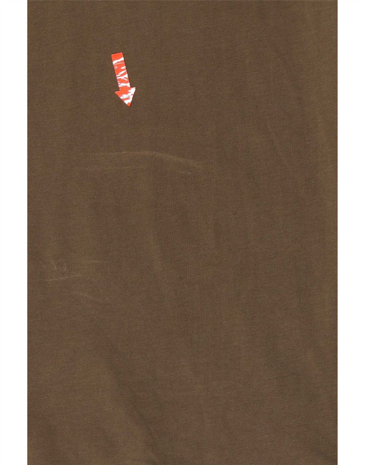 All Saints Mens Regular Fit T-Shirt Top Medium Green Cotton