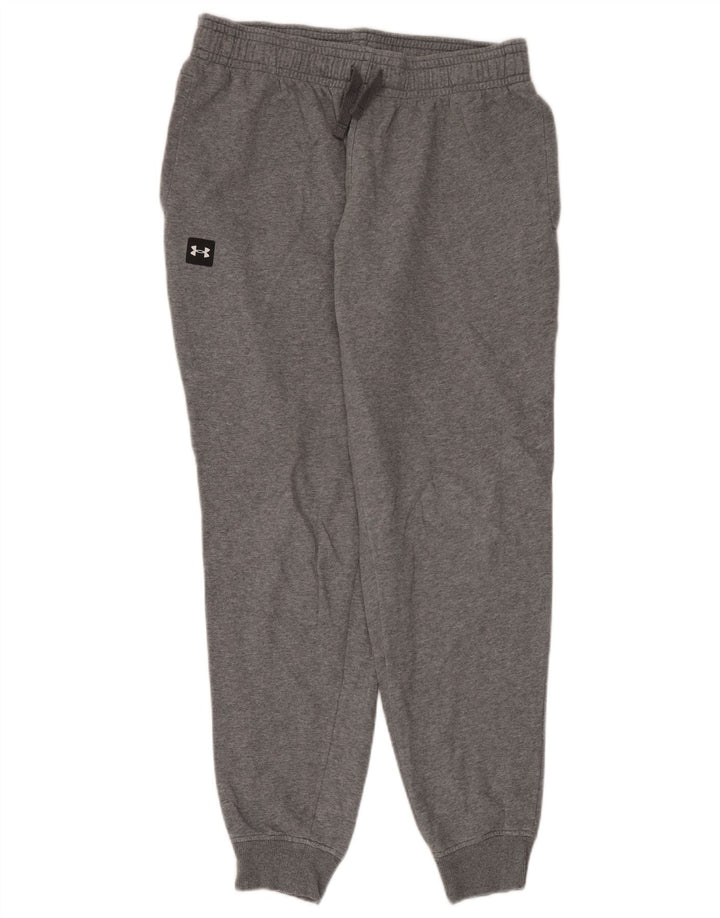 Under Armour Mens Tracksuit Trousers Joggers Large Grey Cotton