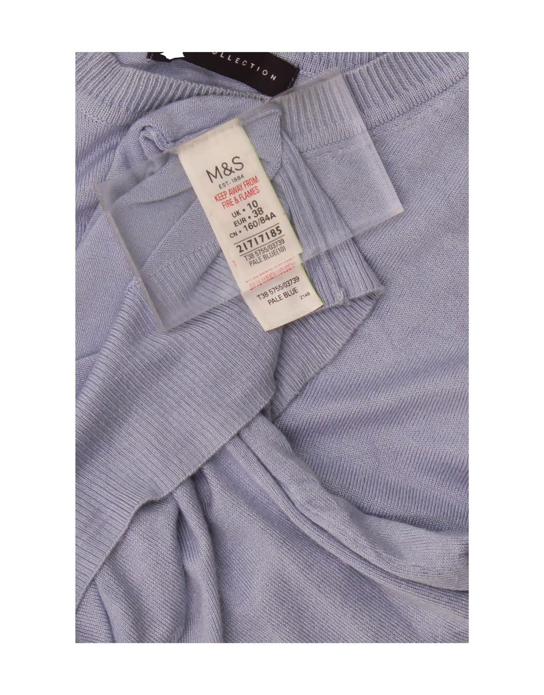 MARKS & SPENCER Womens Crew Neck Jumper Sweater UK 10 Small Blue Vintage Marks & Spencer and Second-Hand Marks & Spencer from Messina Hembry 