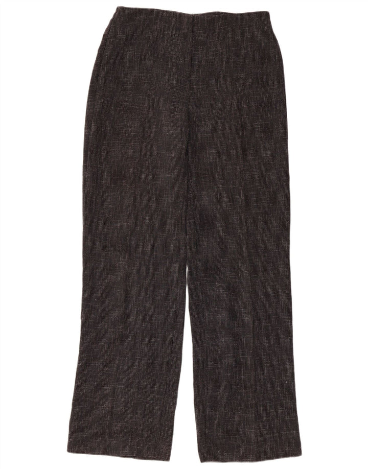 Marks & Spencer Womens Straight Casual Trousers UK 12 Medium W32 L33 Grey