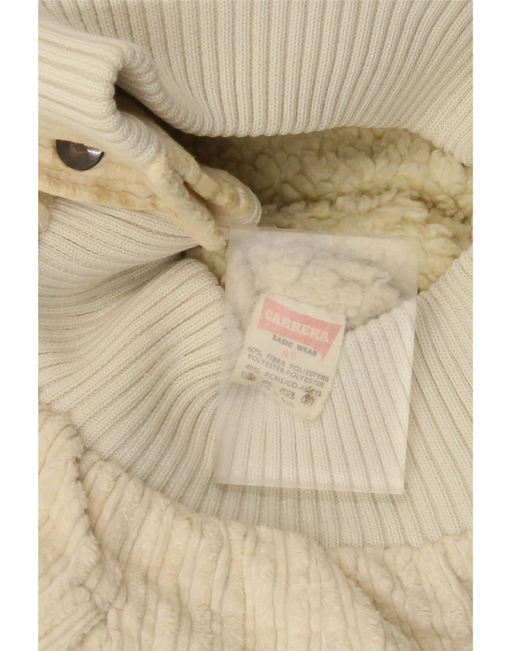 Carrera Mens Loose Fit Fleece Jacket IT 46 Small Beige Polyester
