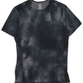 Under Armour Mens Fitted T-Shirt Top Small Black Tie Dye Polyester