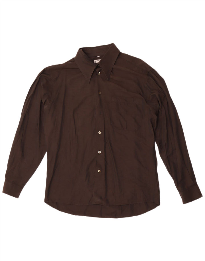 Mondo Uomo Mens Shirt Large Brown