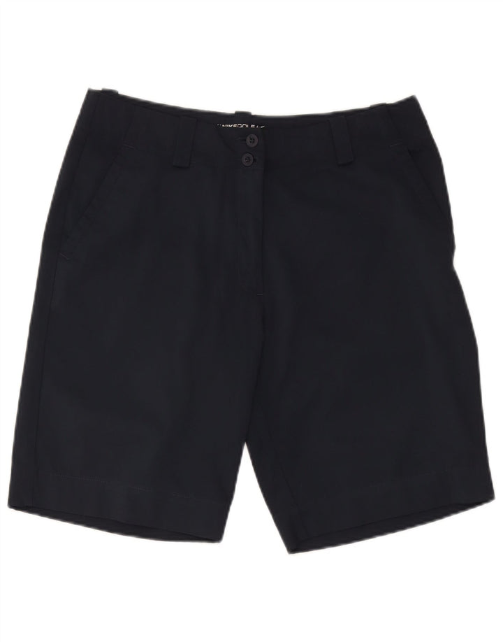 Nike Womens Golf Chino Shorts UK 14 Medium W34 Navy Blue Polyester