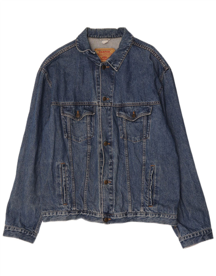 Wampum Mens Denim Jacket UK 44 2XL Blue