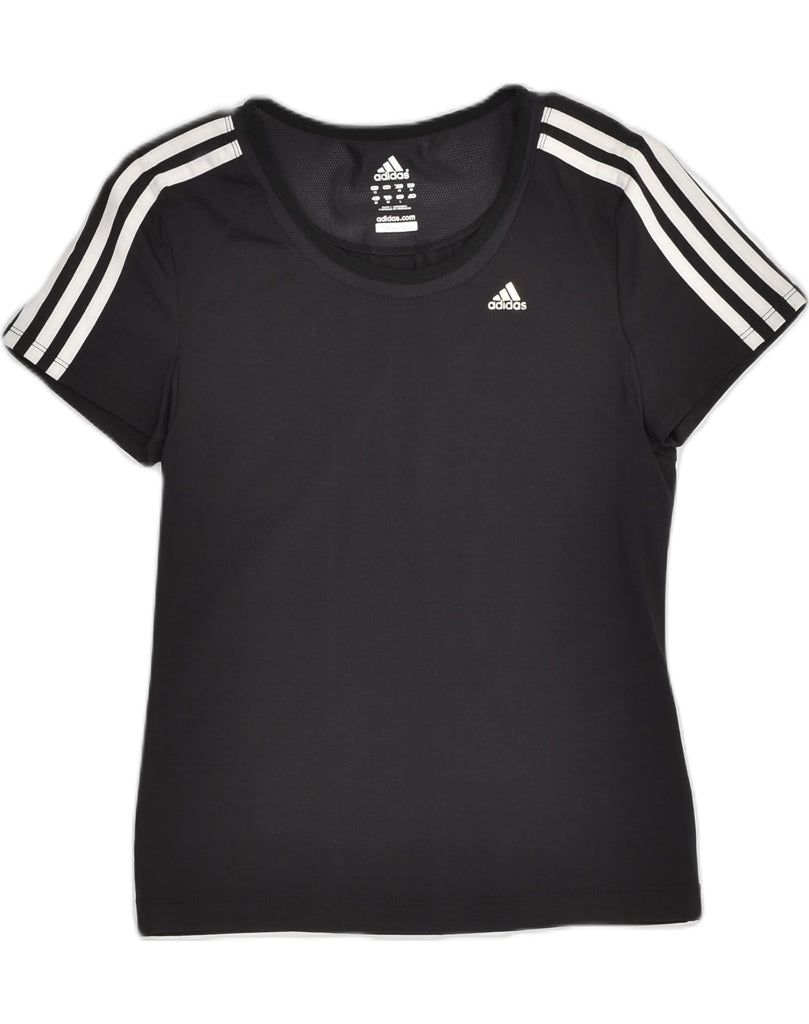 ADIDAS Womens Clima 365 T-Shirt Top UK 12 Medium  Black Polyamide | Vintage Adidas | Thrift | Second-Hand Adidas | Used Clothing | Messina Hembry 