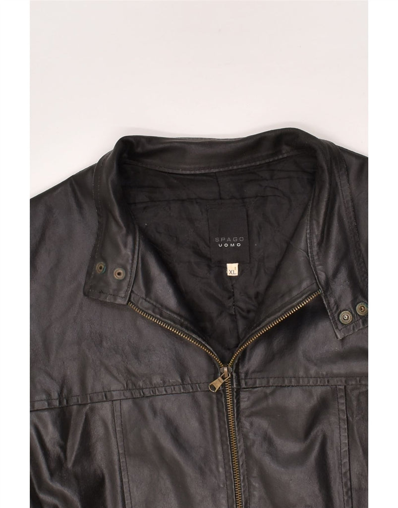 VINTAGE Womens Leather Jacket UK 16 Large Black Leather | Vintage Vintage | Thrift | Second-Hand Vintage | Used Clothing | Messina Hembry 