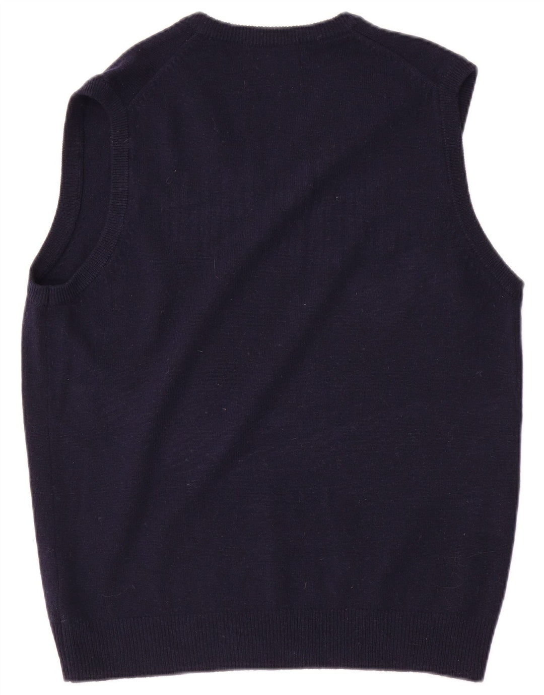 Marks & Spencer Mens Regular Fit Vest Tank Top Medium Navy Blue Wool