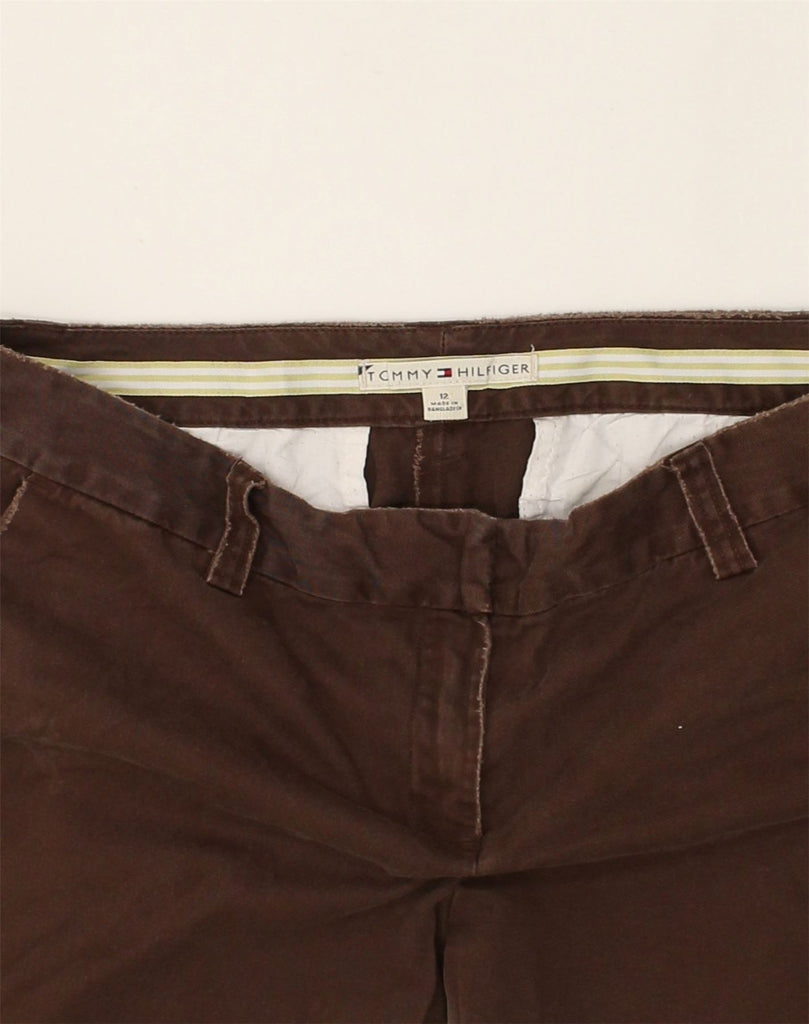 TOMMY HILFIGER Womens Straight Chino Trousers US 12 Large W32 L32 Brown | Vintage Tommy Hilfiger | Thrift | Second-Hand Tommy Hilfiger | Used Clothing | Messina Hembry 