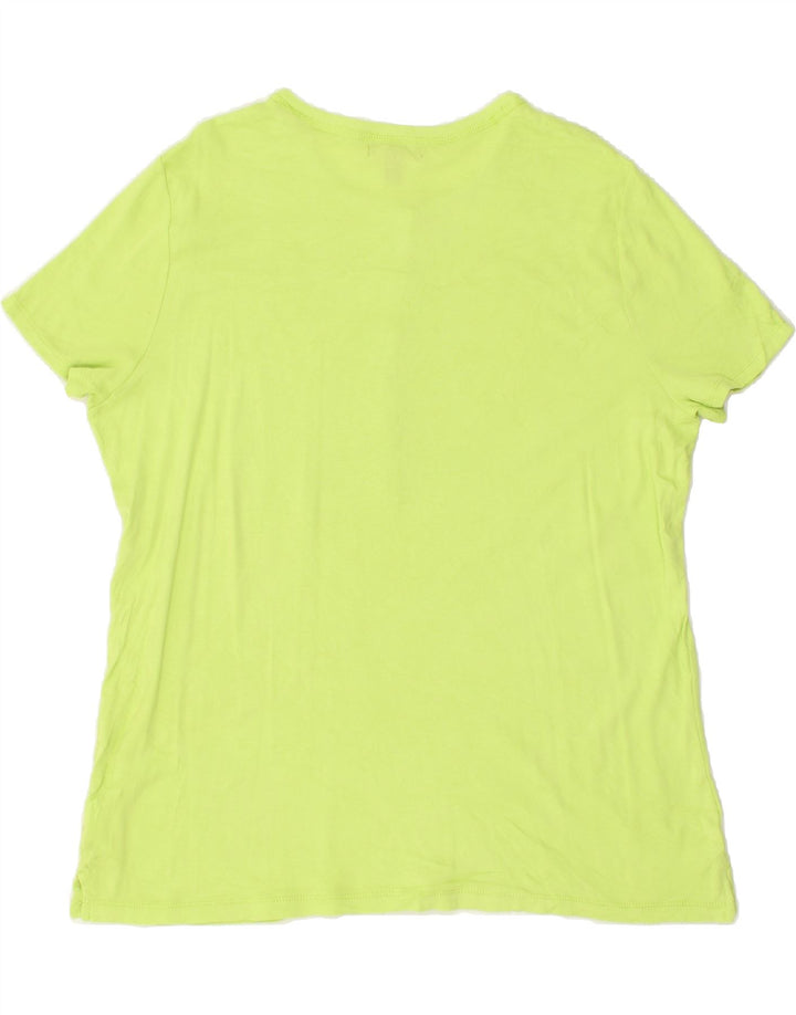 CHAPS Womens T-Shirt Top UK 20 2XL Green Cotton Vintage Chaps and Second-Hand Chaps from Messina Hembry 