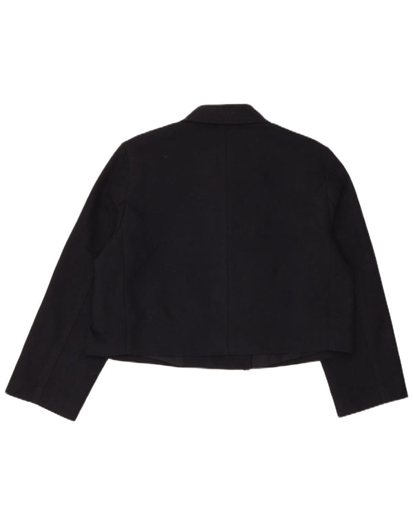 H&M Womens Double Breasted Oversized Blazer Jacket UK 14 Medium Navy Blue