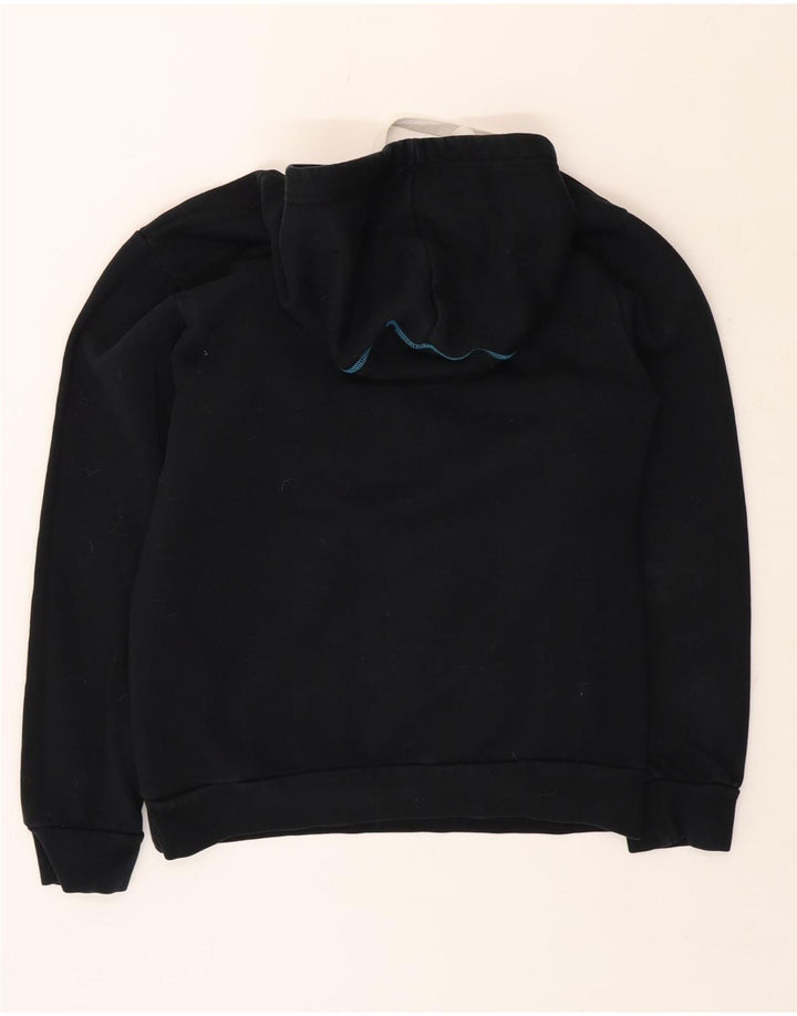 ADIDAS Mens Hoodie Jumper Medium Black Striped Cotton Vintage Adidas and Second-Hand Adidas from Messina Hembry 