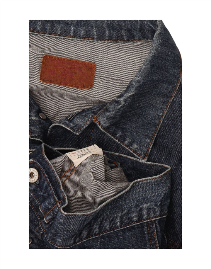 Energie Womens Denim Jacket UK 16 Large Blue Cotton